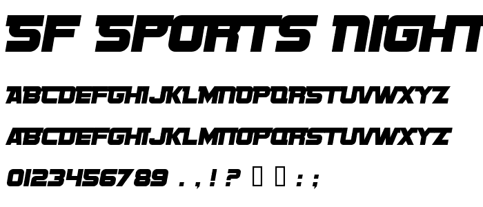 SF Sports Night NS Alternate font
